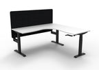 Boost Crank Manual Height Adjustable Corner Workstation - Eco Panel Screen - configuration image