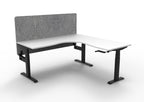 Boost Crank Manual Height Adjustable Corner Workstation - Eco Panel Screen - configuration image