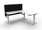 Boost Crank Manual Height Adjustable Corner Workstation - Eco Panel Screen - configuration image