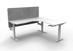 Boost Crank Manual Height Adjustable Corner Workstation - Eco Panel Screen - configuration image