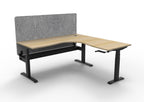 Boost Crank Manual Height Adjustable Corner Workstation - Eco Panel Screen - configuration image