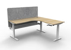 Boost Crank Manual Height Adjustable Corner Workstation - Eco Panel Screen - configuration image