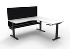Boost Crank Manual Height Adjustable Corner Workstation - Eco Panel Screen - configuration image