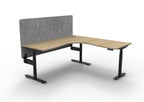 Halo+ Electric Height Adjustable Corner Workstation - Eco Panel Screen - configuration image