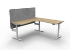Halo+ Electric Height Adjustable Corner Workstation - Eco Panel Screen - configuration image