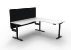 Halo+ Electric Height Adjustable Corner Workstation - Eco Panel Screen - configuration image