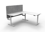 Halo+ Electric Height Adjustable Corner Workstation - Eco Panel Screen - configuration image