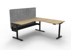 Halo+ Electric Height Adjustable Corner Workstation - Eco Panel Screen - configuration image