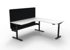 Halo+ Electric Height Adjustable Corner Workstation - Eco Panel Screen - configuration image