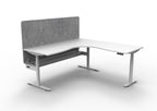 Halo+ Electric Height Adjustable Corner Workstation - Eco Panel Screen - configuration image