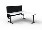 Halo Static Corner Workstation - Eco Panel Screen - configuration image