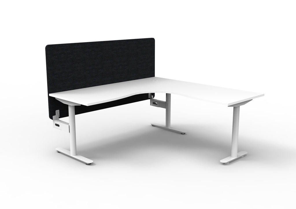 Halo Static Corner Workstation - Eco Panel Screen - configuration image