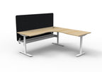 Halo Static Corner Workstation - Eco Panel Screen - configuration image