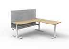 Halo Static Corner Workstation - Eco Panel Screen - configuration image