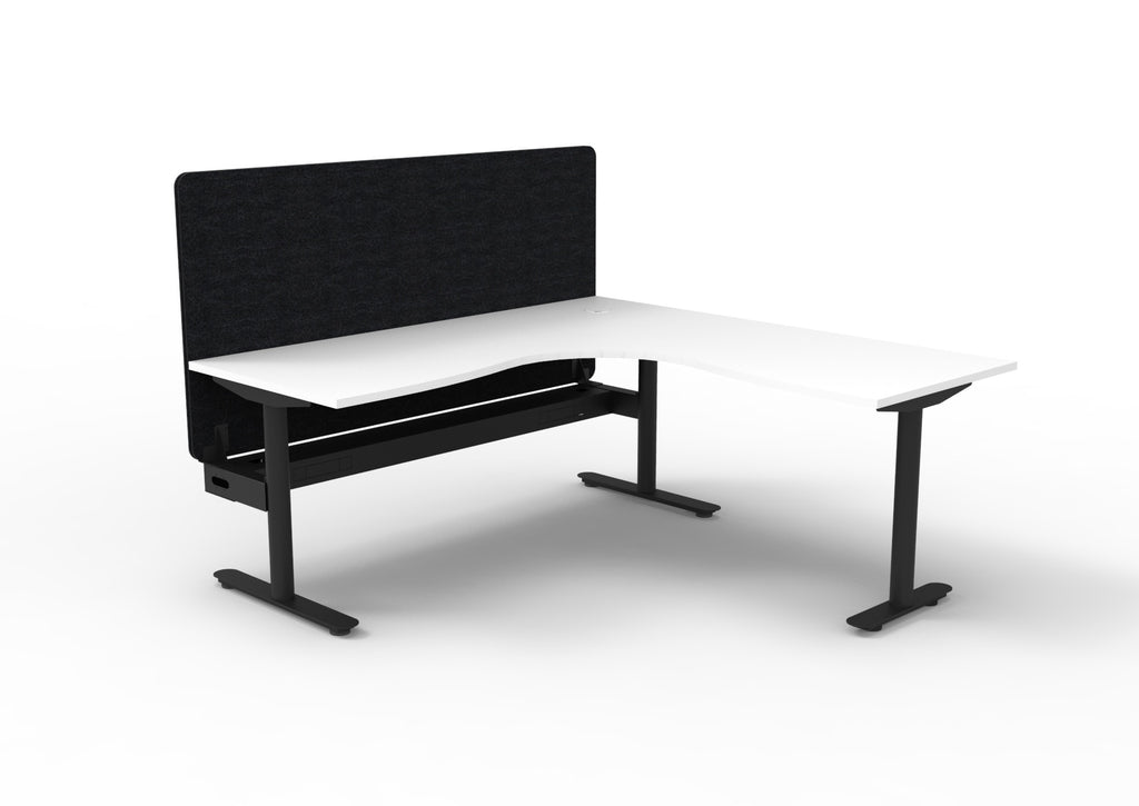 Halo Static Corner Workstation - Eco Panel Screen - configuration image
