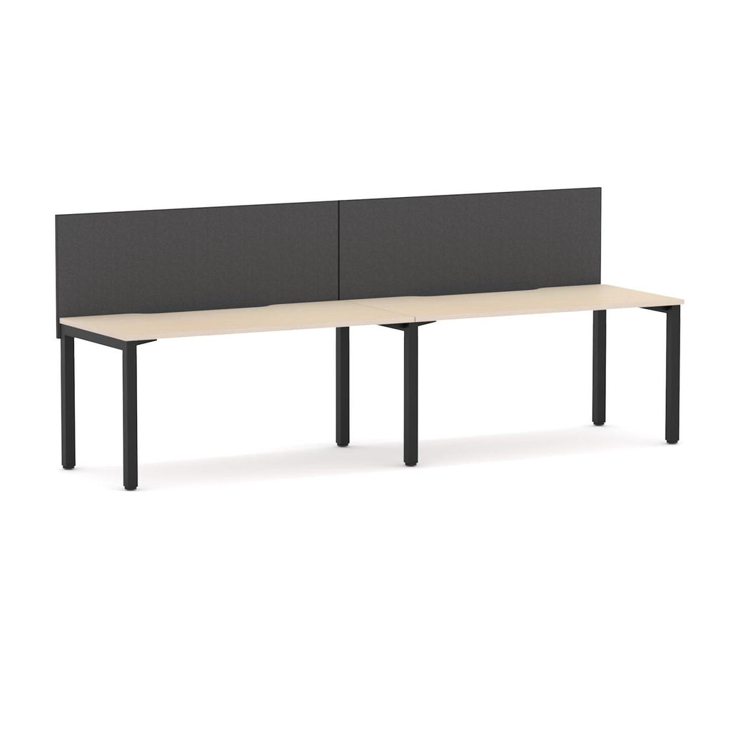 Axis 2-User Single-Sided Workstation with Edge25 Screen - alternate view, size or finish; optional items may be shown