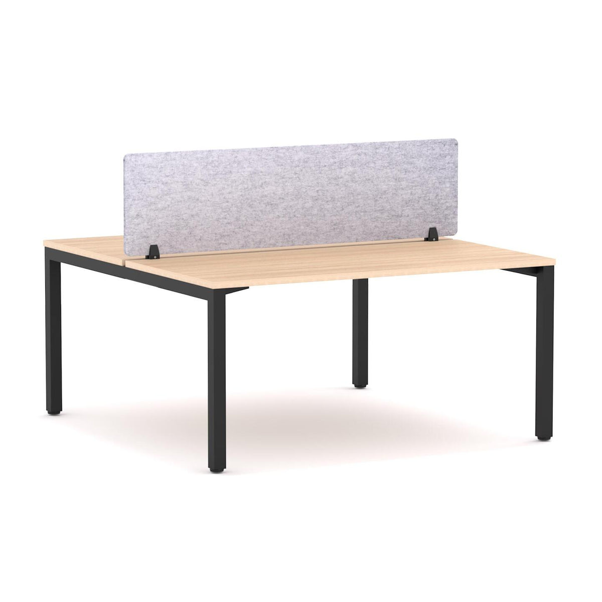Axis 2-User Double-Sided Workstation with AcoustiQ Screen - alternate view, size or finish; optional items may be shown