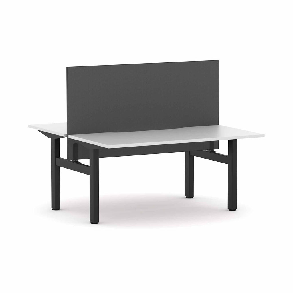 Klass Fixed 2-User Double-Sided Workstation with Edge25 Screen - alternate view, size or finish; optional items may be shown