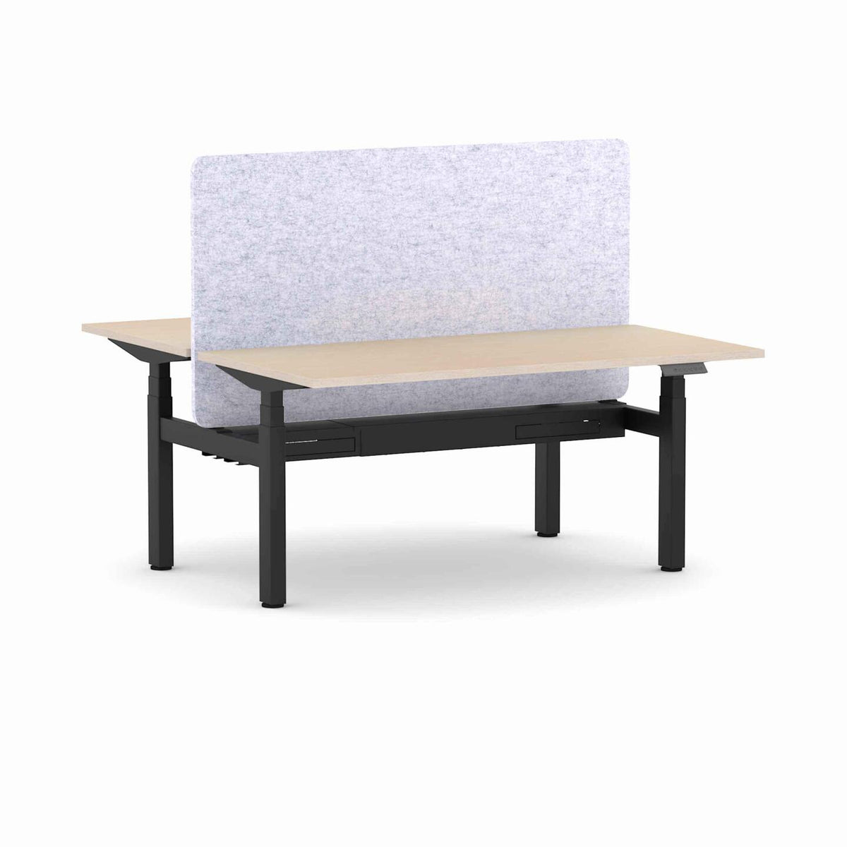 Klass 3C/2M Electric 2-User Double-Sided Workstation with AcoustiQ Screen - alternate view, size or finish; optional items may be shown