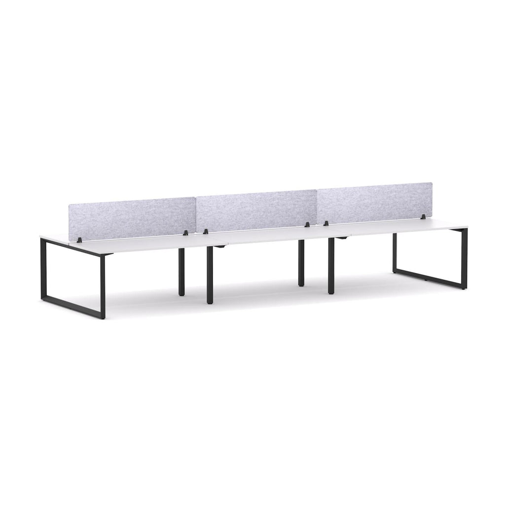 Anvil 6-User Double-Sided Workstation with AcoustiQ Screen - alternate view, size or finish; optional items may be shown
