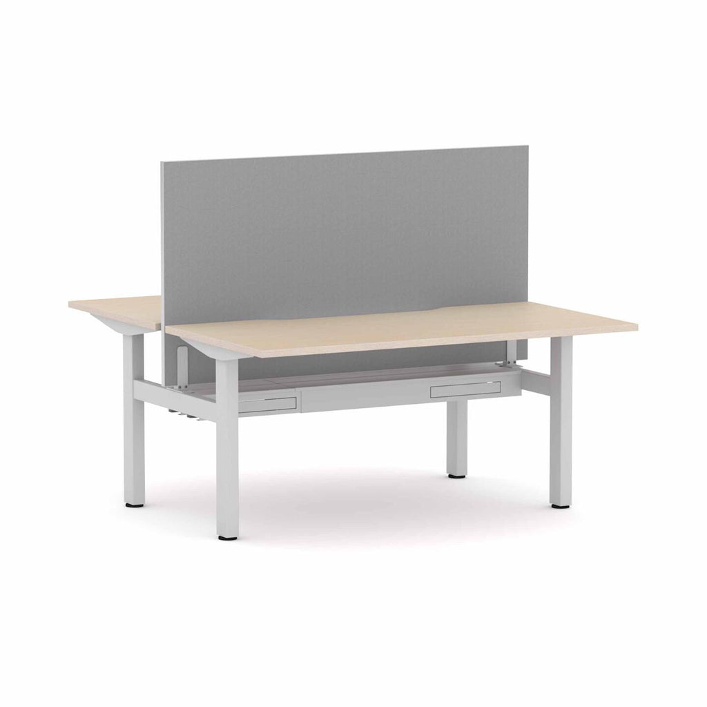 Klass Fixed 2-User Double-Sided Workstation with Edge25 Screen - alternate view, size or finish; optional items may be shown