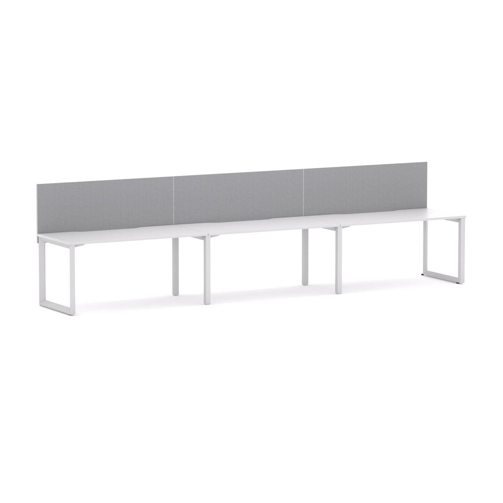 Anvil 3-User Single-Sided Workstation with Edge25 Screen - alternate view, size or finish; optional items may be shown