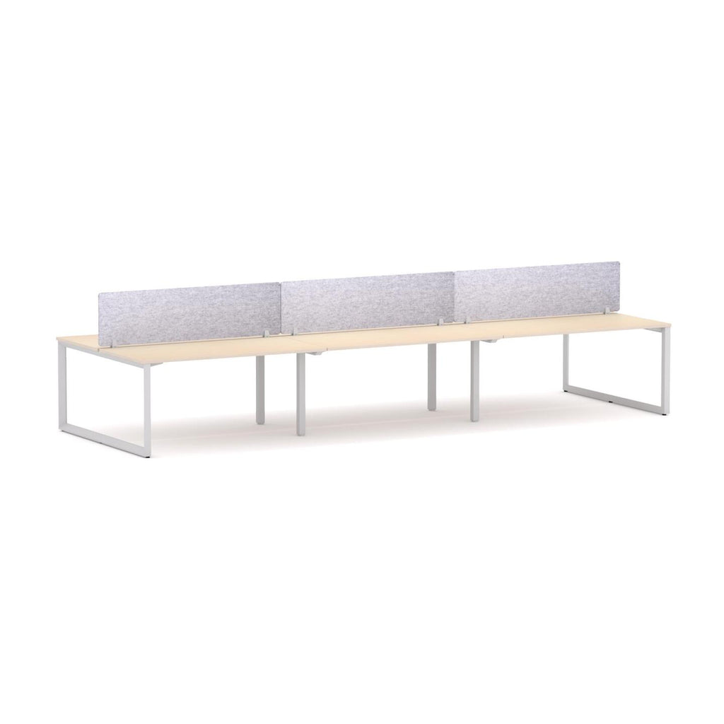 Anvil 6-User Double-Sided Workstation with AcoustiQ Screen - alternate view, size or finish; optional items may be shown