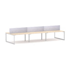 Anvil 6-User Double-Sided Workstation with AcoustiQ Screen - alternate view, size or finish; optional items may be shown