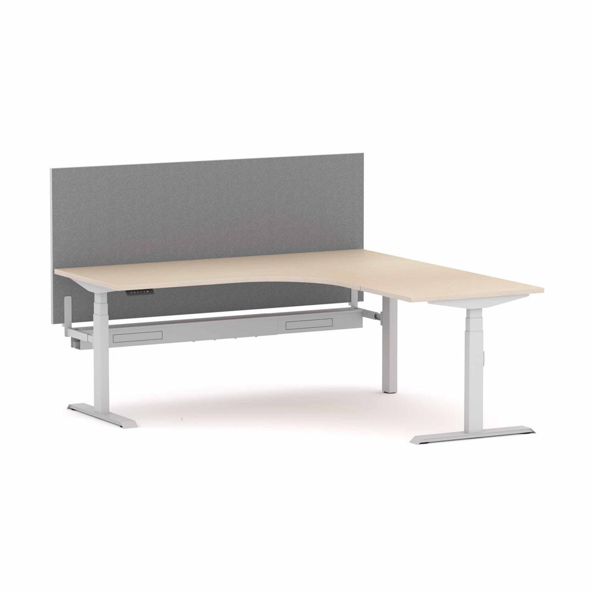Klass 3C/2M Electric 90° Workstation with Edge25 Screen - alternate view, size or finish; optional items may be shown