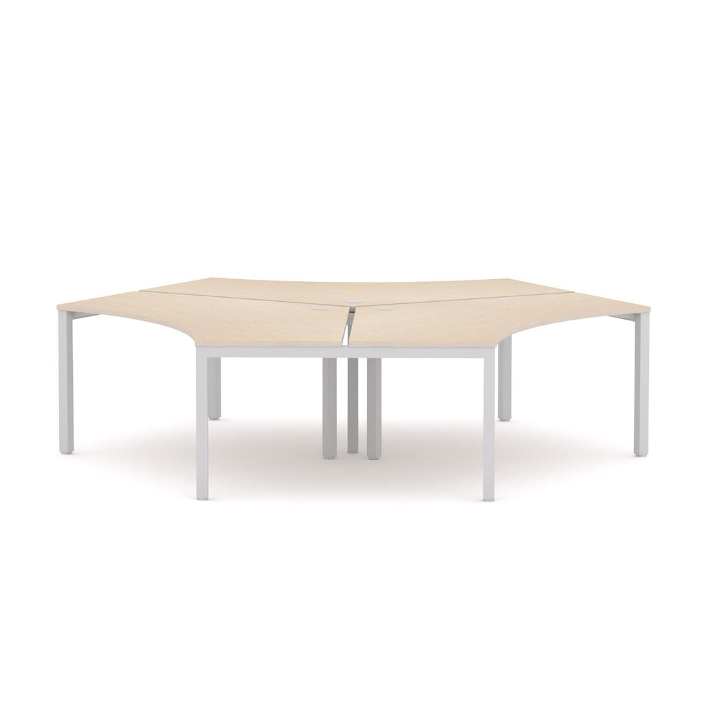 Axis 3-User 120° Workstation - alternate view, size or finish; optional items may be shown