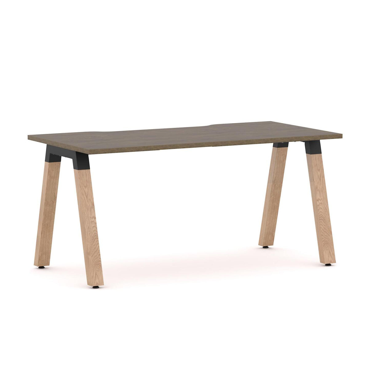 Plantation Single Workstation — Black, Natural Walnut