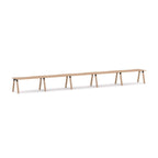 Plantation 5-User Single-Sided Workstation — Black, Sublime Teak