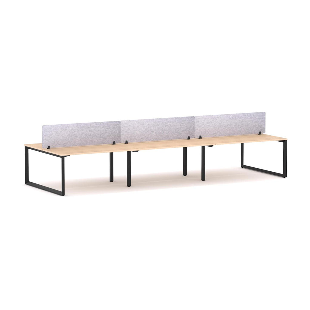Anvil 6-User Double-Sided Workstation with AcoustiQ Screen - alternate view, size or finish; optional items may be shown
