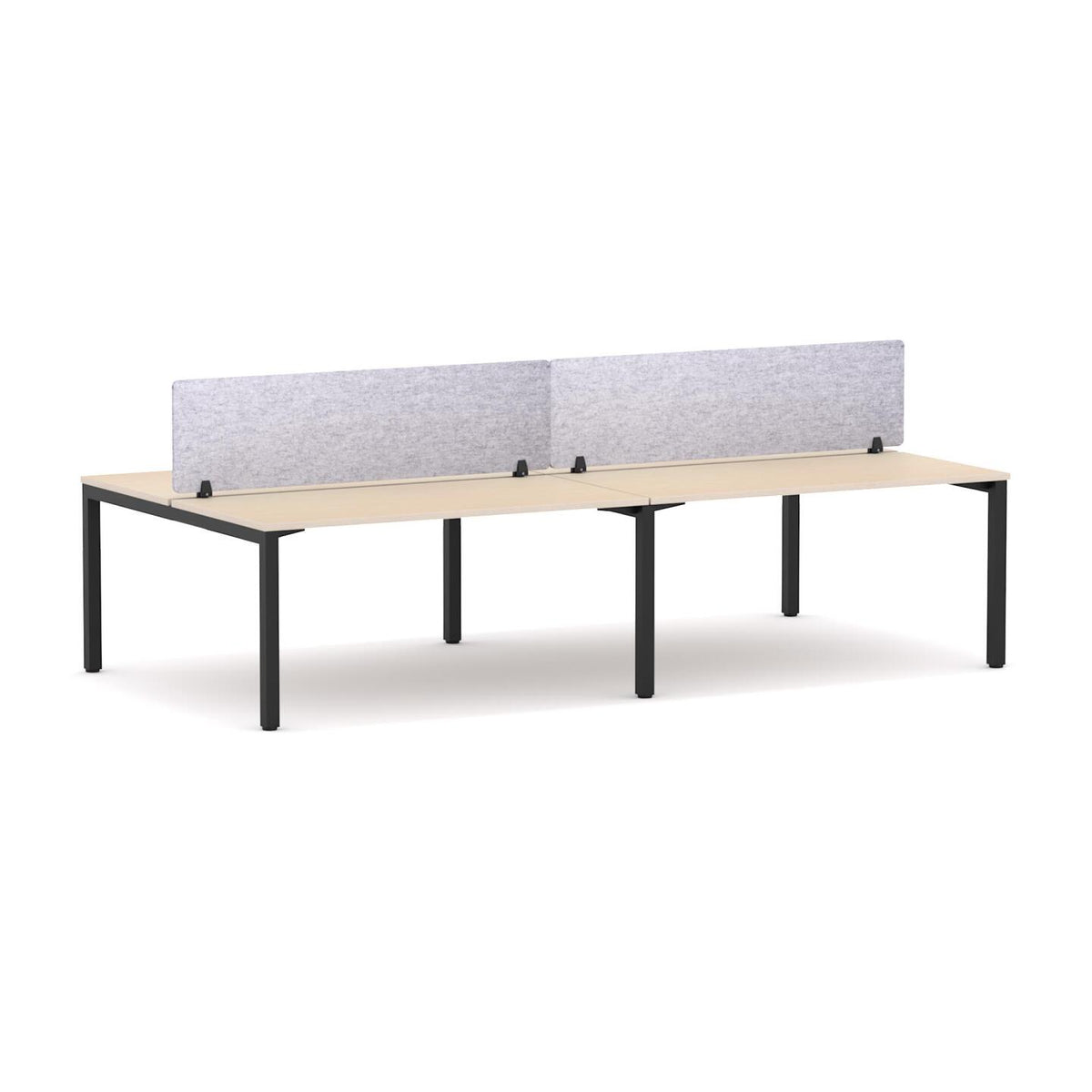 Axis 4-User Double-Sided Workstation with AcoustiQ Screen - alternate view, size or finish; optional items may be shown