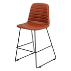 Sofia Kitchen Stool — Black, P U Leather, Russet Tan PU