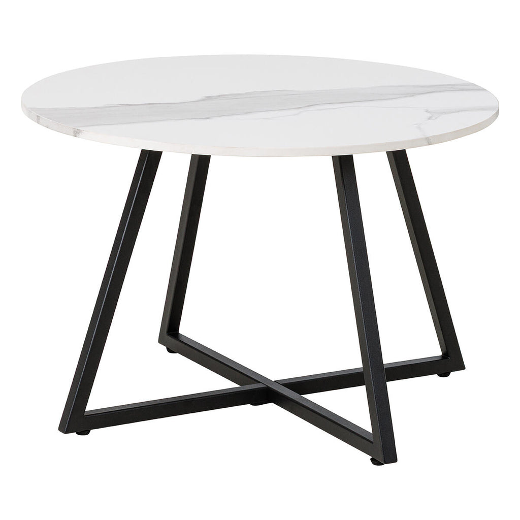 Sora Cross Coffee Table — Black, Mountain White