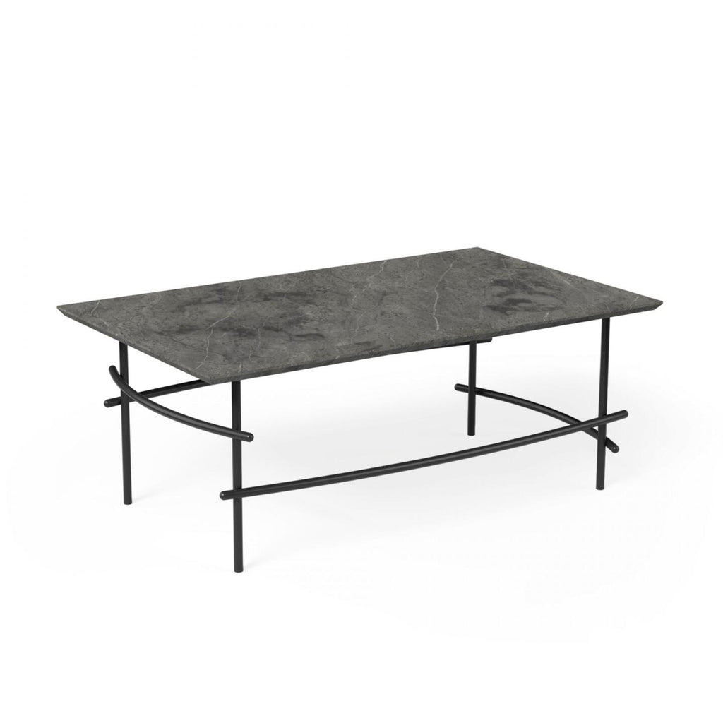 Arcos Rectangle Coffee Table — Black, Grey Marble