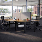 Klass Fixed 2-User Double-Sided Workstation with Edge25 Screen - alternate view, size or finish; optional items may be shown