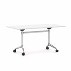 Modulus Flip Table — White With Polished Alloy, Studio White