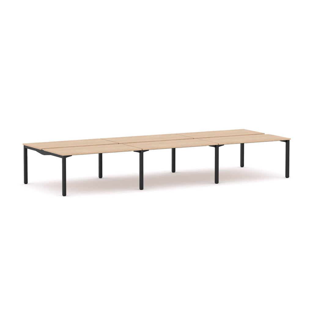Axis Stretch 6-User Double-Sided Workstation - alternate view, size or finish; optional items may be shown