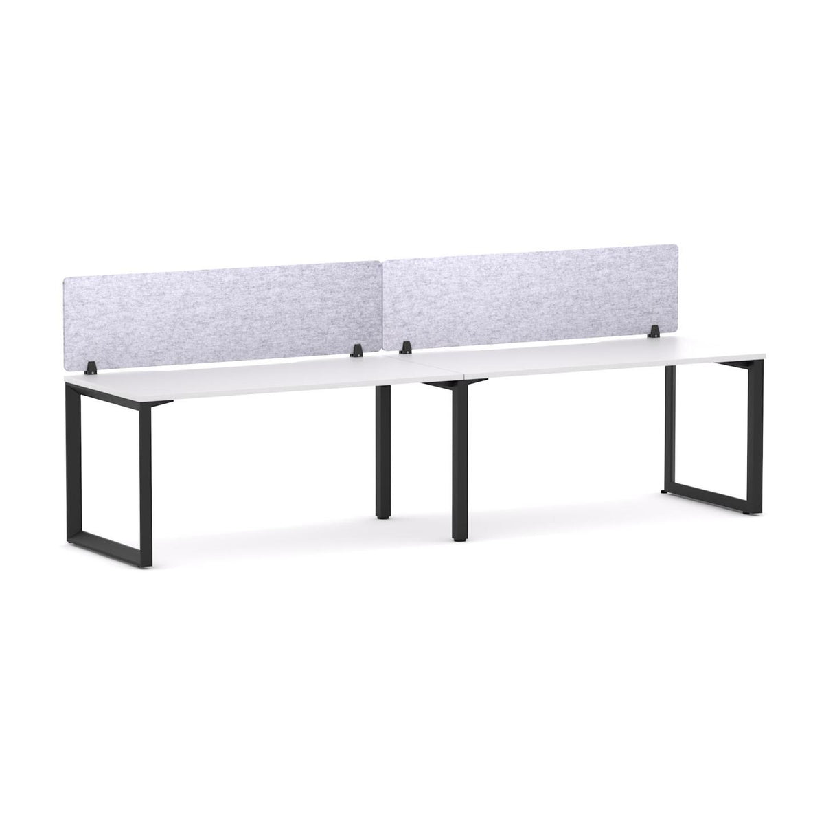Anvil 2-User Single-Sided Workstation with AcoustiQ Screen - alternate view, size or finish; optional items may be shown