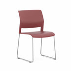 Game Chair Sled — Silver, Red, No Upholstery
