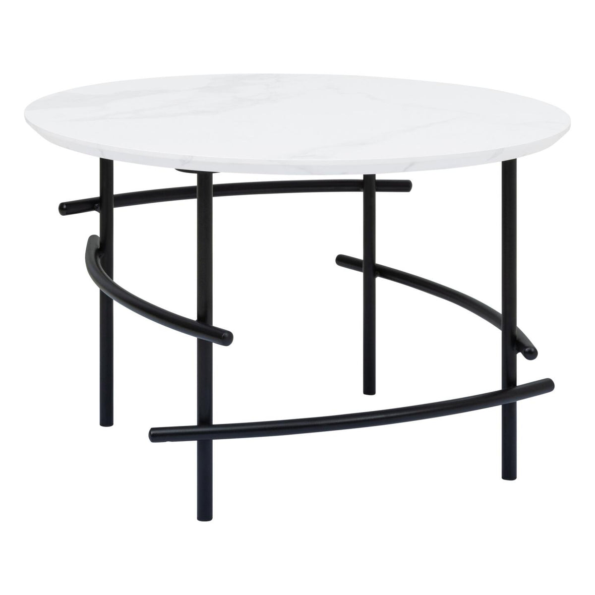 Arcos Coffee Table — Black, White Marble