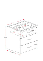 Rapid Worker Fixed Return Pedestal - dimensional drawing