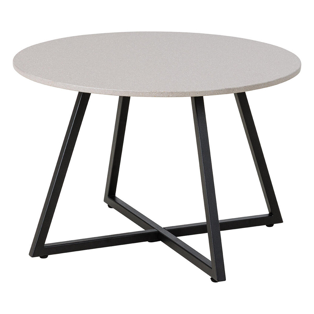 Sora Cross Coffee Table — Black, Pebblecrete Grey