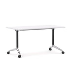 Modulus Mobile Meeting Table — Black With Polished Alloy, Studio White
