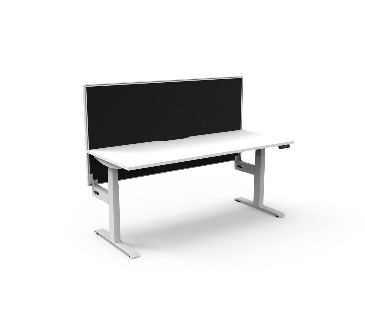 Boost+ Electric Height Adjustable Single Sided Workstation - Framed Screen Options - configuration image
