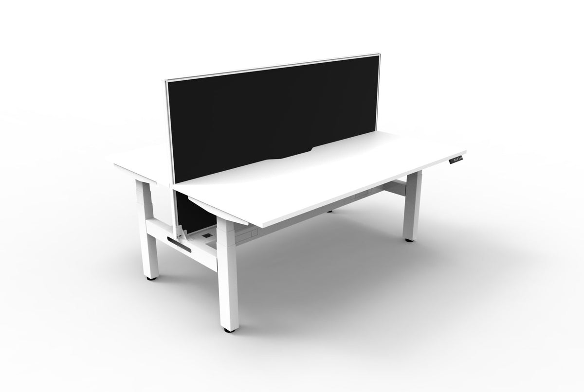 Boost+ Electric Height Adjustable 2 Person Back to Back Workstation - Framed Screen Options - configuration image