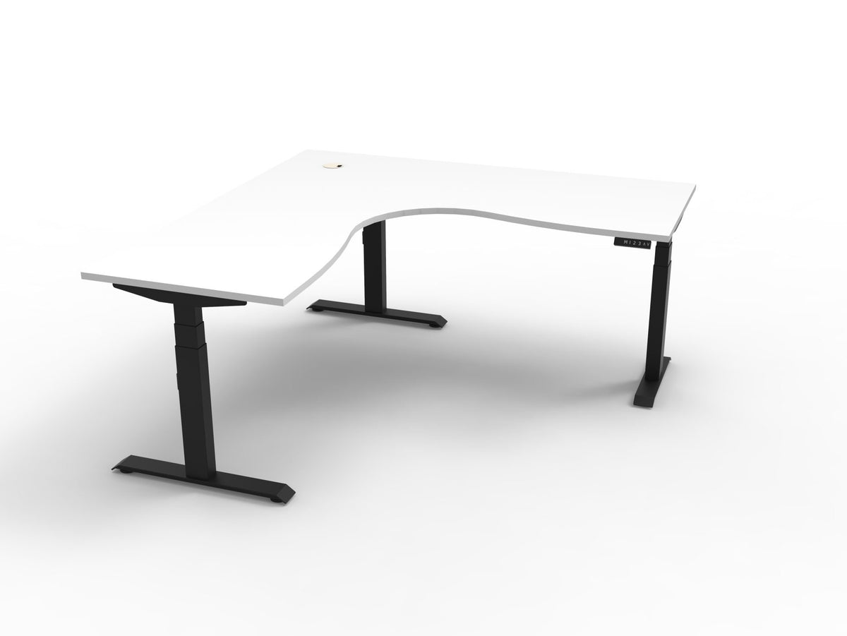 Boost+ Electric Height Adjustable Corner Workstation - Framed Screen Options - configuration image