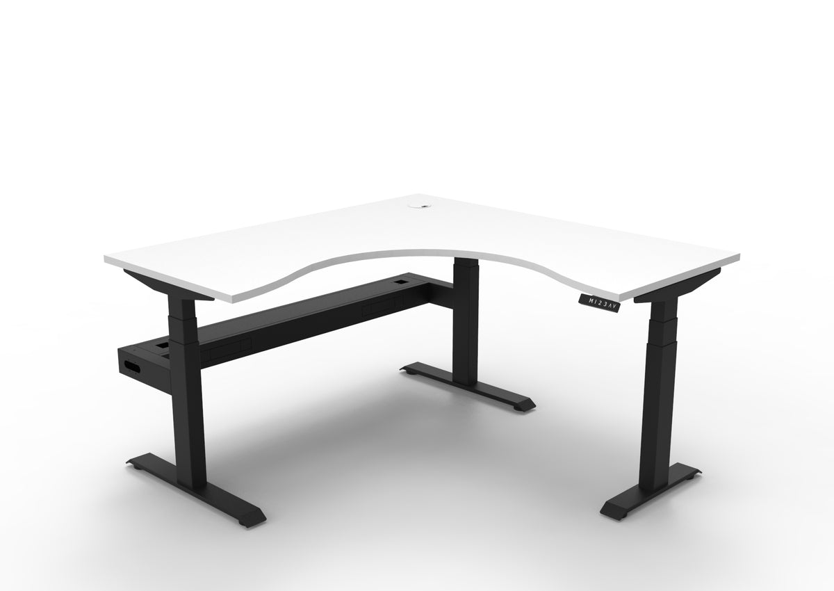 Boost+ Electric Height Adjustable Corner Workstation - Framed Screen Options - configuration image